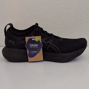 Herren Asics Schuhe Größe 11 Komfort Sportlich Schwarz Turnschuhe NEU - Bild 1 von 5