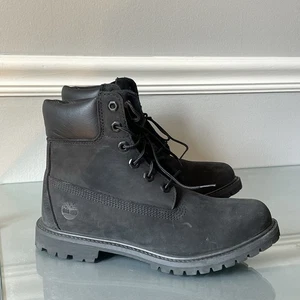 Timberland Women’s 6-Inch Premium Waterproof Boots Black Nubuck Size 8.5M - Picture 1 of 10