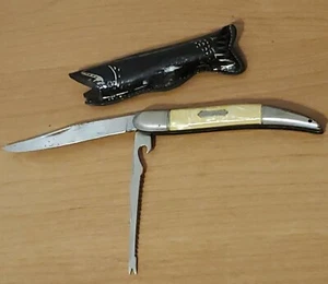 VINTAGE FOLDING KNIFE JOWIKA REPUBLIC OF IRELAND FISH KNIFE w/Sheath - Picture 1 of 5