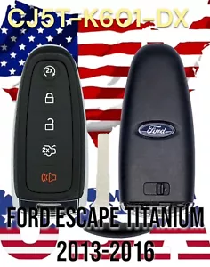 Smart Remote Key Fob For Ford Escape Titanium 2013 2014 2015 2016 CJ5T-15K601-DX - Foto 1 di 4