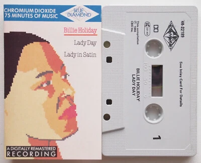 BILLIE HOLIDAY - LADY DAY / IN SATIN (BLUE DIAMOND 4022189) 1985 UK CASSETTE - Image 1 of 3