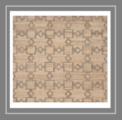 NEW RARE Pottery Barn Larissa 5x8 Flatweave Rug - Gray/Natural Kilim Dhurrie - Image 1 of 2