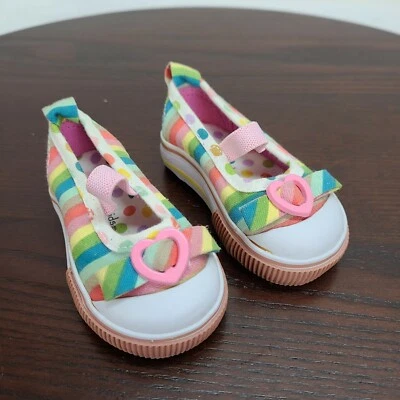 Koala Niños Mary Jane Zapatos Bebé Niña Talla 2 Multicolor Rayas Arco Corazón  Foto 1 de 4