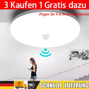 48W LED Deckenlampe Mit Bewegungsmelder Sensor Deckenleuchte Flurlampe Lampe DE - Bild 1 von 19
