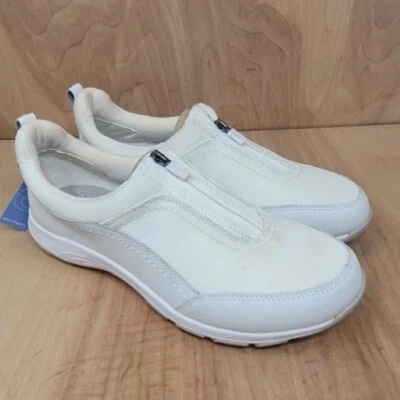 Zapatillas deportivas Easy Spirit para mujer talla 11 M blancas cueva 8 antigravedad cremallera zapatos cómodos Foto 1 de 4