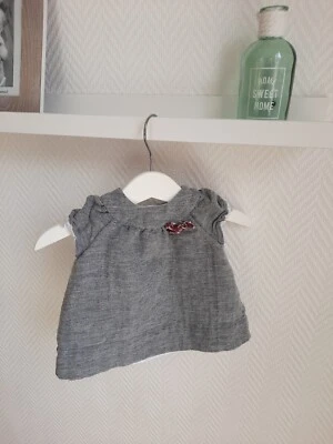 Zara graues Kleid  ♡ Größe 62 ♡ Baby Mädchen ♡ ♡ Newborn  - Bild 1 von 3
