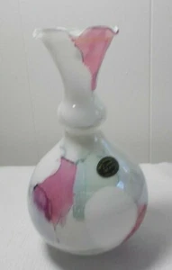 Schöne Murano Linea Mary rosa und weiß Vase - Bild 1 von 4