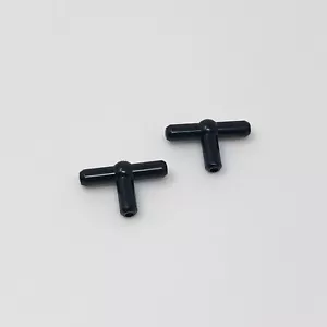 4697b LEGO Technic Parts Pneumatic T Piece New Style (T Bar) BLACK (2) - Picture 1 of 1