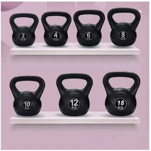 KETTLEBELL PESO PER ALLENAMENTO SQUAT CON MANIGLIA FITNESS CASA MANUBRI 2-18 KG - Foto 1 di 12