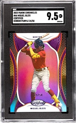 2023 Panini Chronicles Certified #44 Miguel Bleis MIRROR PURPLE /50 SGC 9.5 - Image 1 of 2