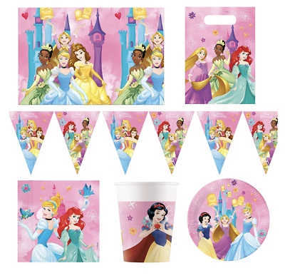 Disney Princess Party Tableware Decorations Disney Princess Plates Cups Napkins - Image 1 of 4