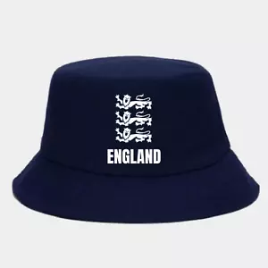Adult Navy blue England Football, Cricket Bucket Hat 3 Lions .fast post - Picture 1 of 1