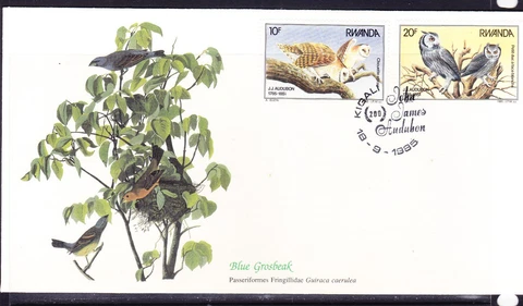 Rwanda 1985 "Fleetwood" Birds First Day Cover - Unaddressed Cover