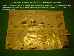 POCHER DUCATI 1299 PANIGALE S SCALE HARDWARE SET + TOOL KIT + INSTRUCTION PHOTOS - Picture 1 of 12