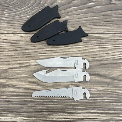 Lot of 3 Frost Cutlery Gut Hook, Skinning Saw Exchangeable Stainless Blades - Image 1 of 4