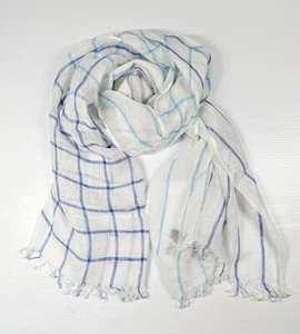 Echo Women's Grid Print Linen Fringe Scarf O/S (MSRP $79) - Picture 1 of 2