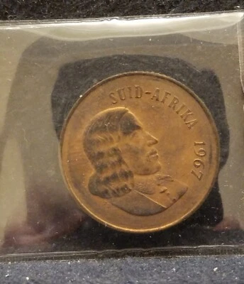 1967 South Africa 2 cent, Afrikaans, UNC in mint packaging, KM-66.2 (SA2) - Image 1 of 4