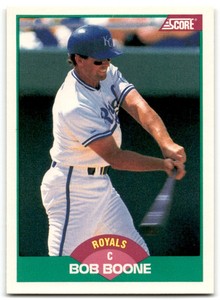 1989 Score Rookie & Traded Bob Boone Kansas City Royals #74T