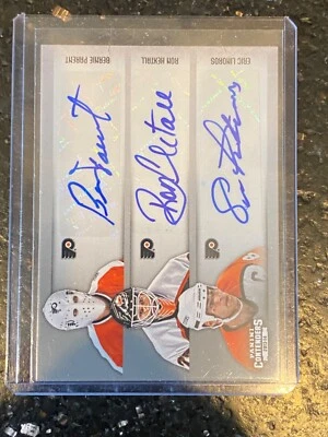 2013-14 Panini Contenders Sixes Autographs #C6PHI Bernie Parent/Ron Hextall/Eric - Image 1 of 4