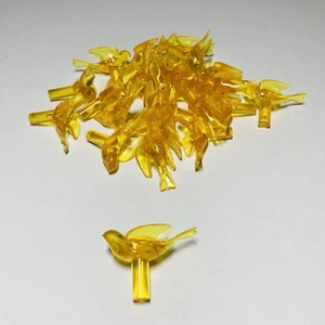24 YELLOW / ORANGE DOVE BIRD Replacement Light Bulb Pin Ceramic Christmas Tree - Picture 1 of 4