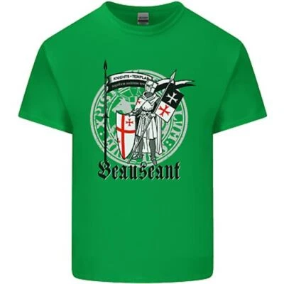 Caballero Templario San Jorge Día Beauseant Algodón Hombre Camiseta - Imagen 1 de 4
