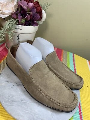 Mocassins casuais Stafford marrom camurça marrom sapatos drive masculino tamanho EUA 10 M - Imagem 1 de 4