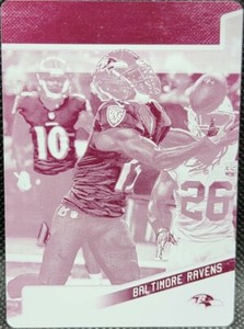 JOHN BROWN 2018 Panini Playoff PRINTING PLATE SP #1/1 Rams 2019 Patches One of