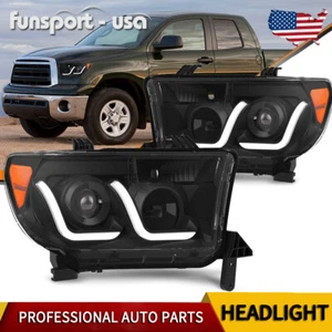 Projector Headlights w/ LED DRL For 2007-2013 Toyota Tundra & 2008-2017 Sequoia - Picture 1 of 10