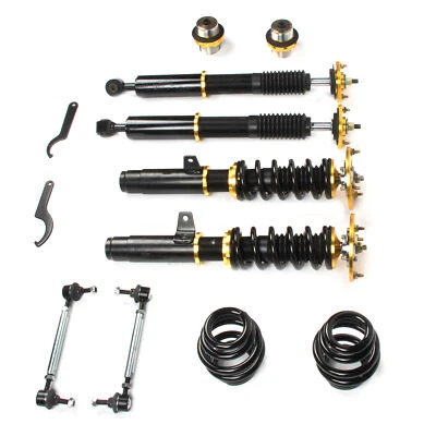 For 2001-2005 BMW E46 320i 325i 330i Coilovers Suspension Adj Height Shocks Kit Foto 1 de 4