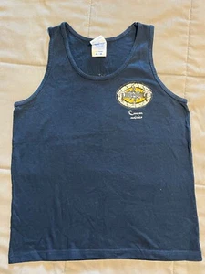 Vintage Cancun Mexico Gecko Screen Print Tank Top - Size: Medium - Color: Navy - Picture 1 of 8