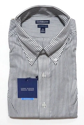 Camisa de Vestir Croft & Barrow Ajuste Clásico Mangas Largas Rayas Negras XL 34/35" Foto 1 de 3