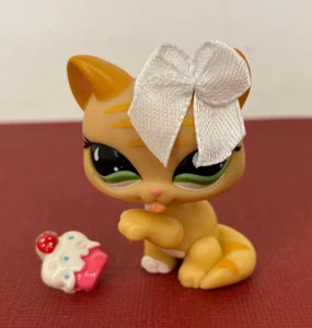 ❤ Littlest Pet Shop ❤ LPS #842 - AUTHENTIC Sportiest Pets - Orange Cat Figure - Imagen 1 de 6