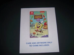 Auténtico estuche de repuesto y obras de arte - Bob Esponja Krusty Cook-Off Nintendo Switch - Imagen 1 de 2