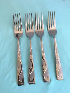 TUSCANY 4 Dinner Forks Used Oneida Stainless Flatware 7 3/4" - Picture 1 of 6
