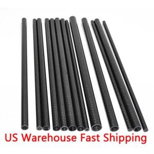 3k Carbon Fiber Tube OD 10 12 14 15 16 18 19 20 21 - 25 26-40mm x 500mm US - Picture 1 of 8