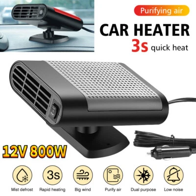 Car Heater Portable Electric Heating Fan Defogger Defroster Demister 12V 800W - Image 1 of 4