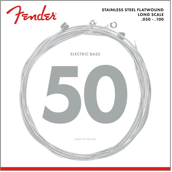 Fender 9050ML Stainless Flatwound Bass Strings, Long Scale MED LIGHT 50-100 - Image 1 of 1