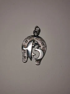 Ciondolo Ferro di Cavallo 13 - Argento 800 - Ciondolo Portafortuna / Lucky Charm - Foto 1 di 8