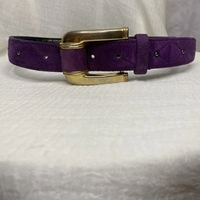 Cinturón de gamuza púrpura tachonado Comeco para mujer talla S 31 pulgadas grunge gótico caprichoso Foto 1 de 4