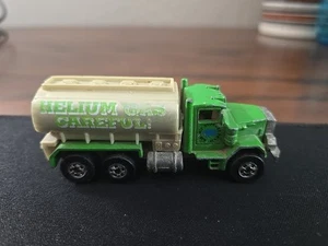 Vintage 1979 Hot Wheels Helium Gas Tanker Truck - Green Semi Truck - Picture 1 of 6