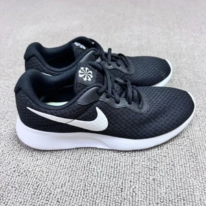 Nike Tanjun Sneakers Black White Lace Up Women’s Size 6.5 - Picture 1 of 10