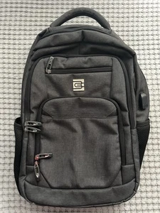 Bruno Cavalli Laptop Backpack USB Charging Port Waterproof Black 18 Inch - Afbeelding 1 van 3