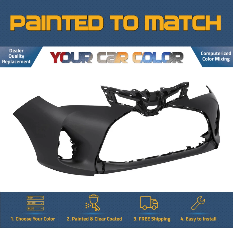 For 2015-2017 TOYOTA YARIS; Front Bumper Cover; Painted to Match Foto 1 de 1
