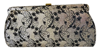 1970s Metallic Clutch Framed Metal Closure Lined Silver Gold Vintage EUC - Image 1 of 4