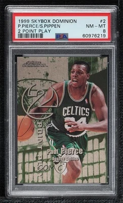 Skybox Dominion 1999 2 Point Play Plus Paul Pierce Scottie Pippen #2TP PSA 8 HOF Foto 1 de 2
