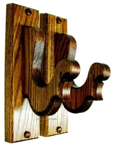 Colgadores de estante para pistola de madera de roble escopeta o espada exhibición de pared francesa - Acabado - Imagen 1 de 1