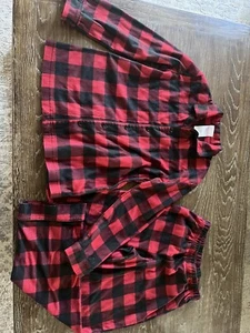 Wondershop Buffalo Plaid Checkered Holiday Pajamas Sleepwear Kids 10 - Picture 1 of 14