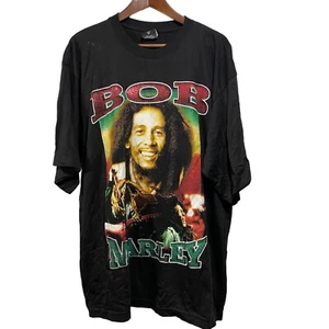 T-shirt uomo vintage argento edizione nera Bob Marley 100% cotone taglia 2XL - Foto 1 di 3