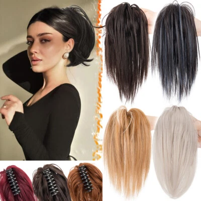 X-THICK Clip en Desordenado Cola de Caballo Moño Extensiones Garra en Pieza de Cabello Updo EE. UU. Foto 1 de 4