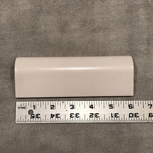 Lot of 2 Vintage Tile Ceramic  Radius Bullnose Matte Heather White Am.Olean  NOS - Picture 1 of 5